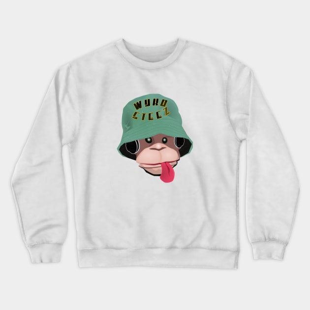 Wykd Steez Headphone Monkey Crewneck Sweatshirt by Wykd_Life